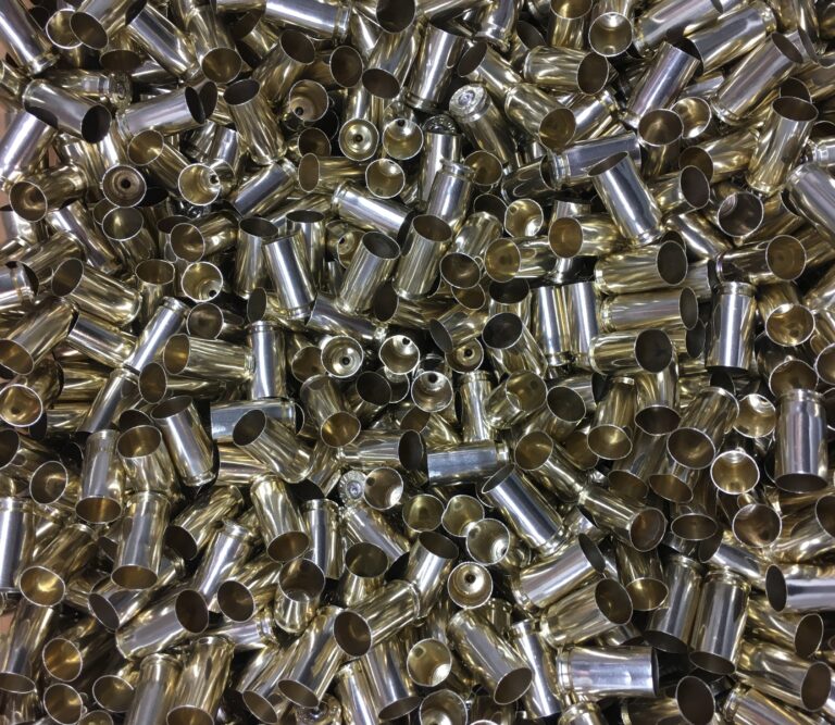 polished once fired .380 acp reloading brass
