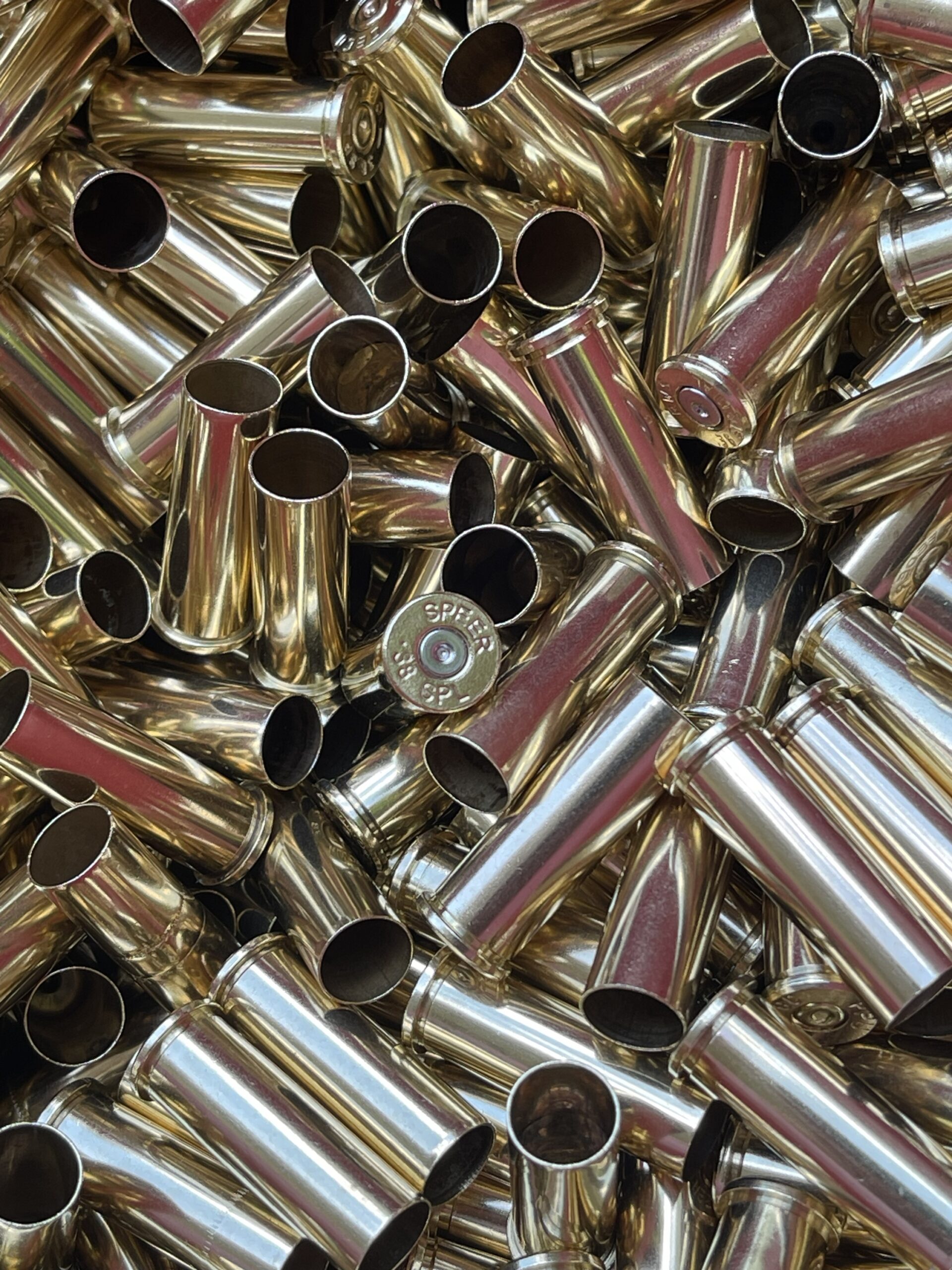 Empty Brass Shells 38 Special Used Bullet Casings 38 Spl Polished