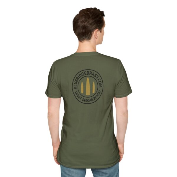 Black - Shoot Reload Repeat Brass Life Unisex T-Shirt Graphic Tee - Image 5