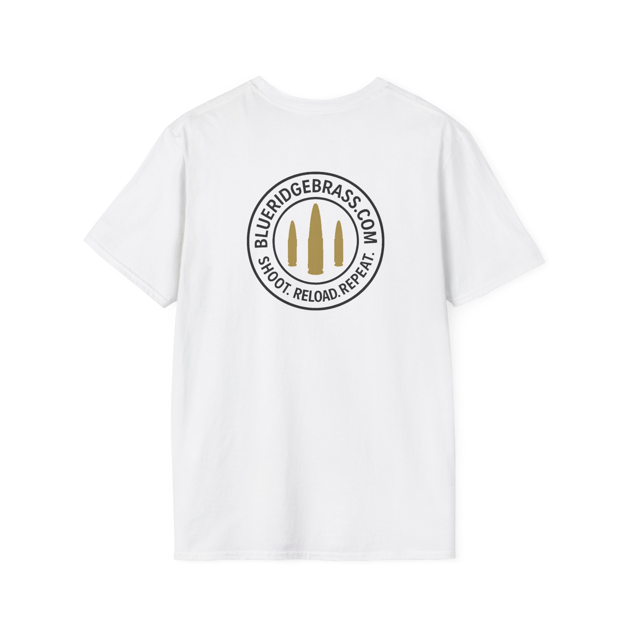 Black - Shoot Reload Repeat Brass Life Unisex T-Shirt Graphic Tee - Image 5