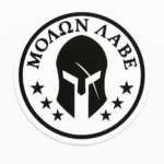 Molon Labe Spartan Helmet Sticker