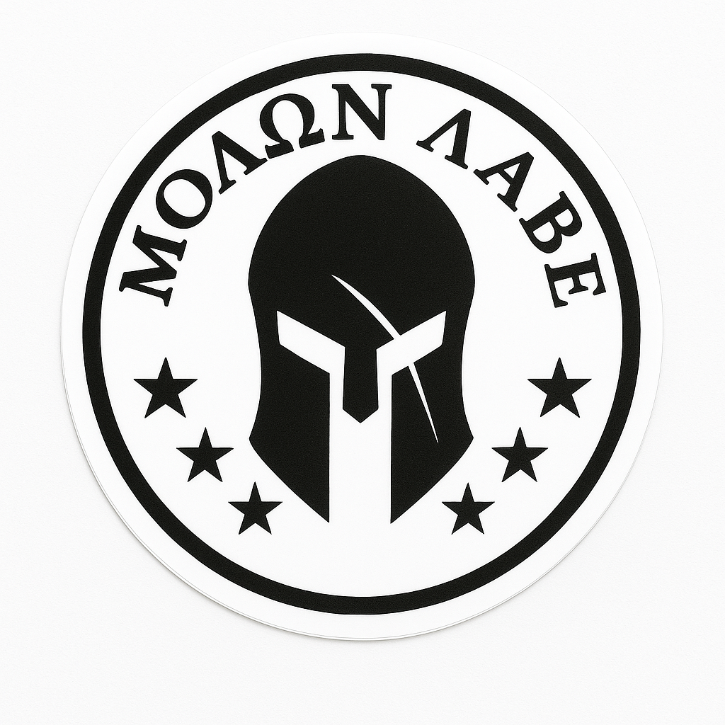 Molon Labe Spartan Helmet Sticker