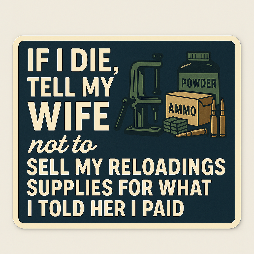 If I Die Reloading Supplies Sticker