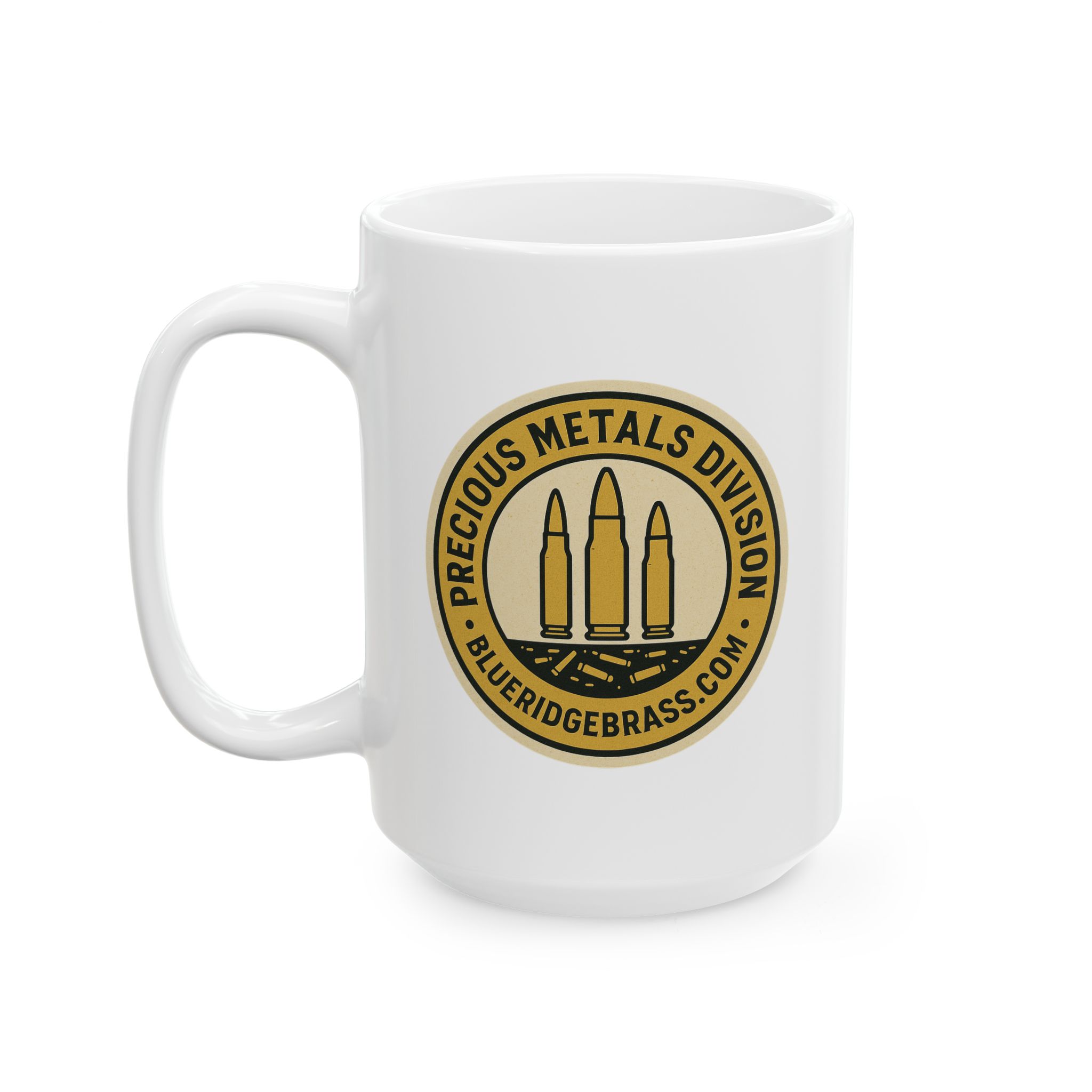 "Precious Metals Division" Ceramic Mug - Vintage Badge Design, Perfect Gift for Coffee Lovers - Image 7